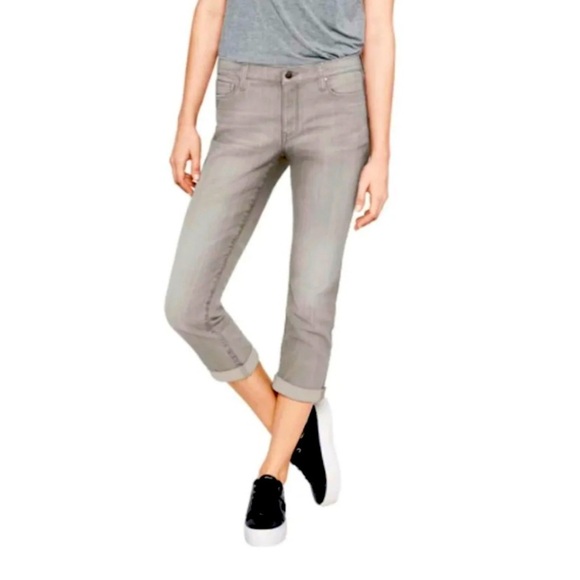 DKNY SOHO SKINNY CROP JEAN MID RISE SKINNY - WASHED GREY SIZE 8 (BRAND NEW) - Picture 1 of 4